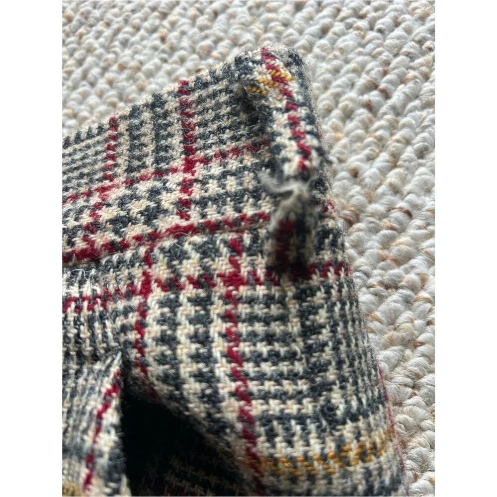RARE Vintage 1960s Brooks Brothers Plaid Wool Tweed ~34 waist USA Union Made